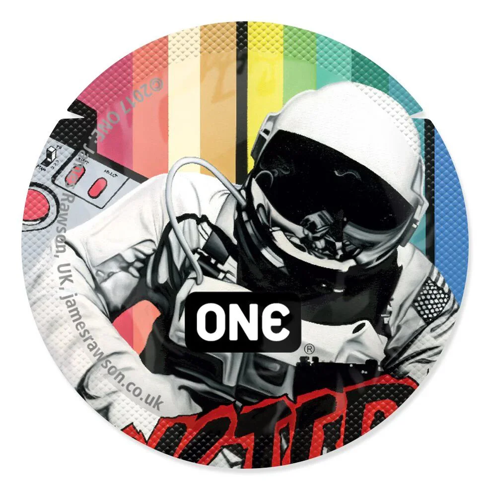 Набір презервативів ONE Classic Select Artist Collection, 100 шт, зі змазкою, паковання-тубус - Зображення 3