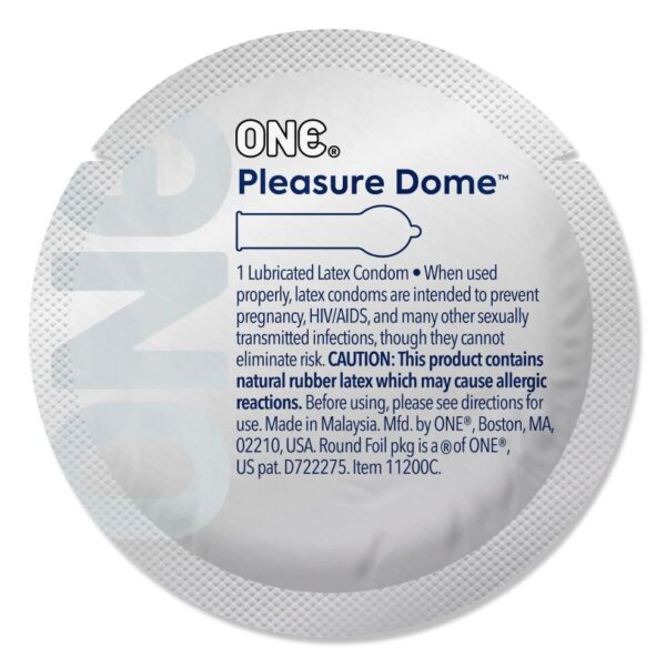 Набір презервативів ONE Pleasure Dome, 100 шт, гладенькі, з розширеною головкою, паковання-тубус - Зображення 2