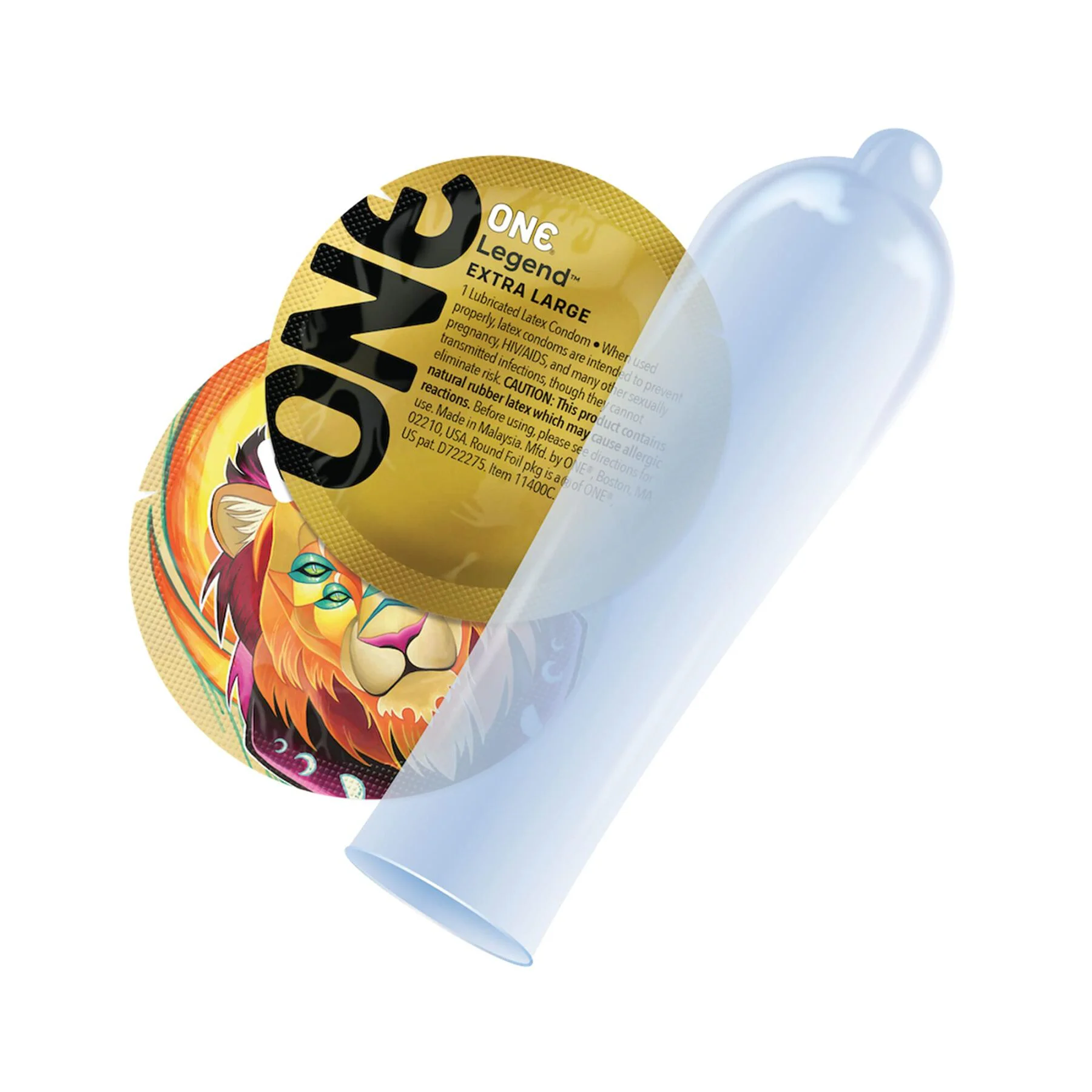 Презерватив ONE Legend XL, 1 шт, збільшений розмір, розширення на кінці, зі змазкою - Зображення 2