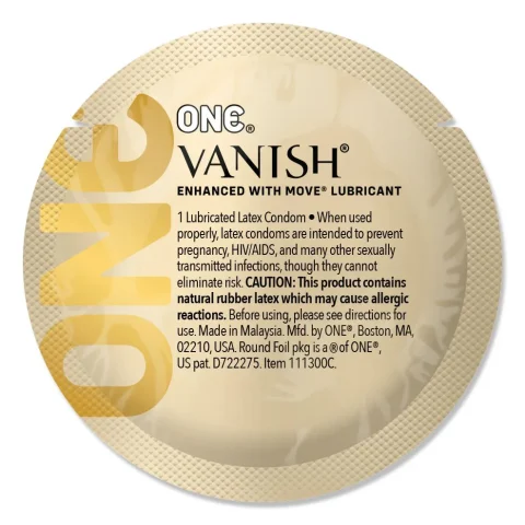 Презерватив ONE Vanish Hyperthin, 1 шт, ультратонкий, зі змазкою