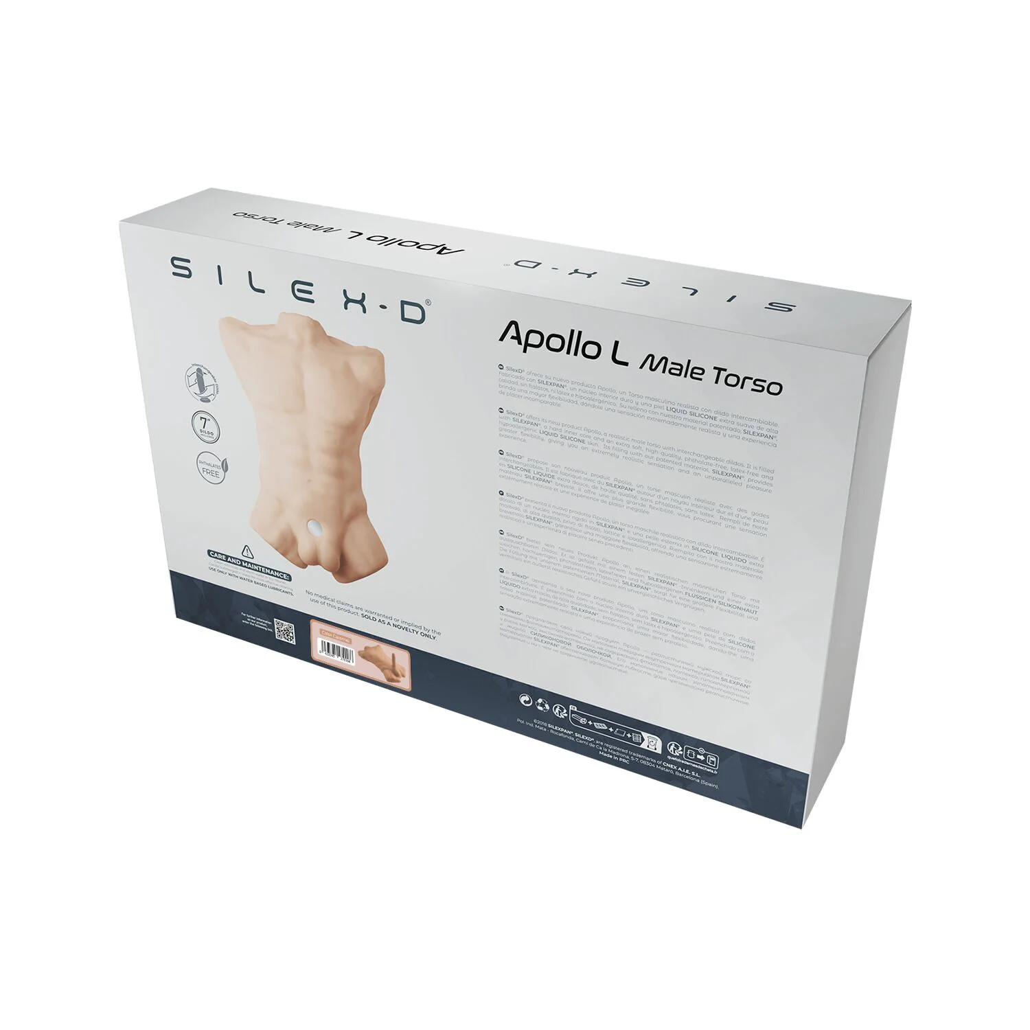 Торс з фалоімітатором на присосці SilexD Apollo L Male Torso Caramel - Зображення 8