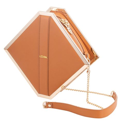 Сумка LOCKINK Mysterious Square Kink Bag - Коричнева, стильна та функціональна
