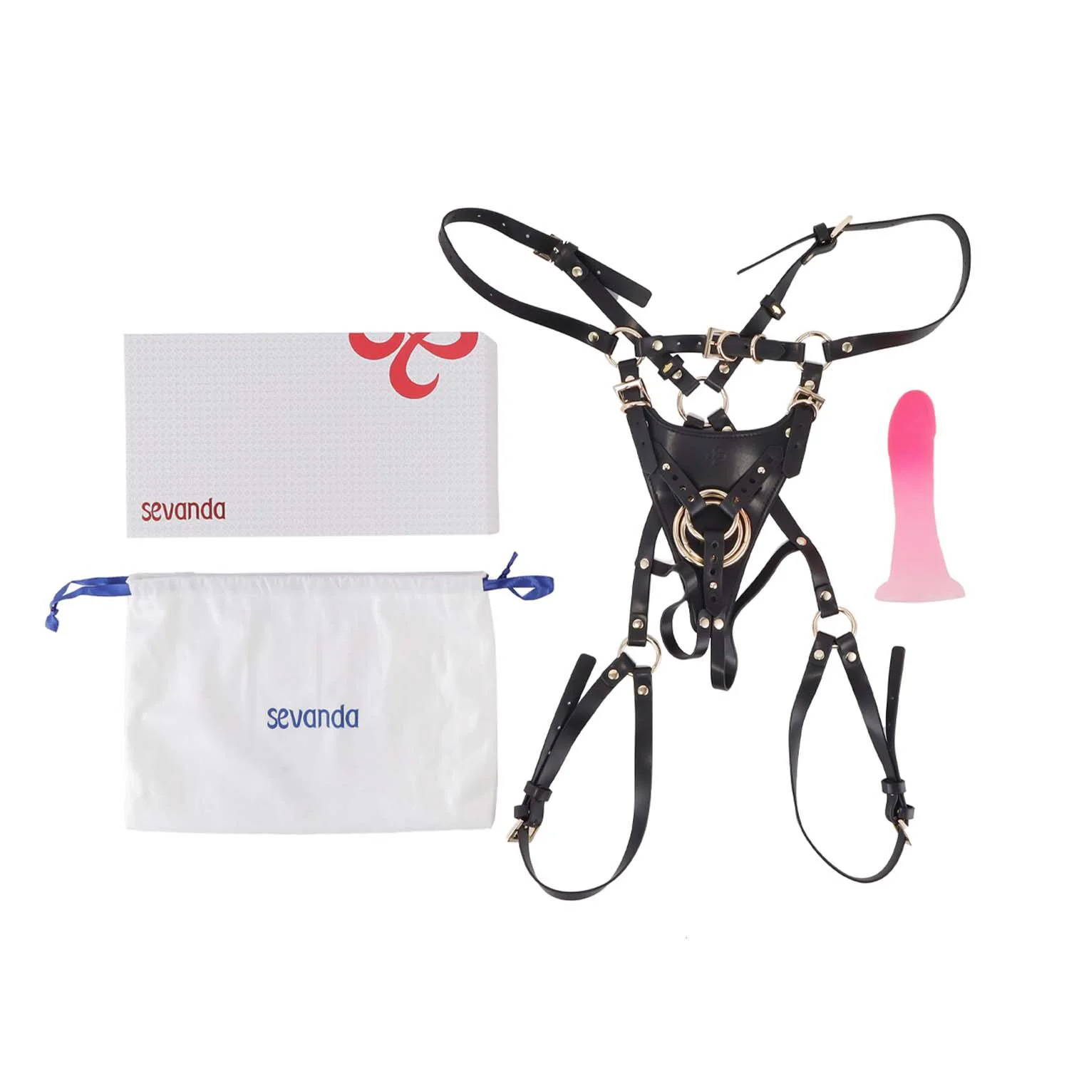 Страпон LOCKINK SEVANDA Queen Sheba Strapon Pink Dildo, регульовані кріплення, силіконовий дилдо - Зображення 8