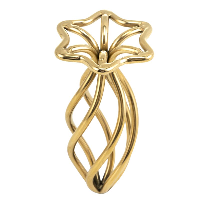LOCKINK SEVANDA Hollow Spiral Golden Metal Plug - L Size - Зображення 9