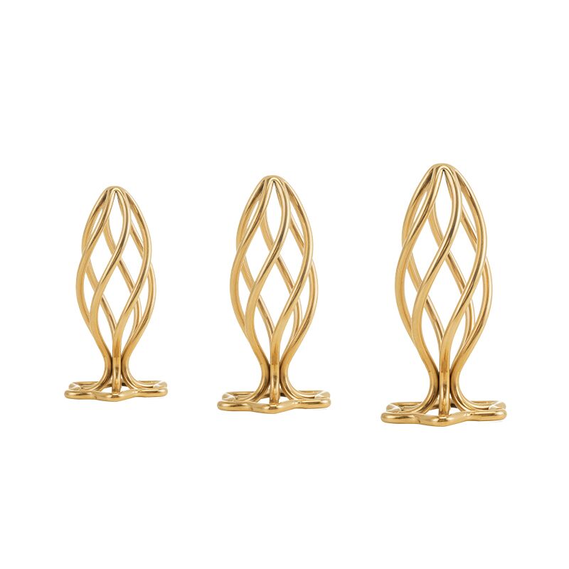 LOCKINK SEVANDA Hollow Spiral Golden Metal Plug - L Size - Зображення 10