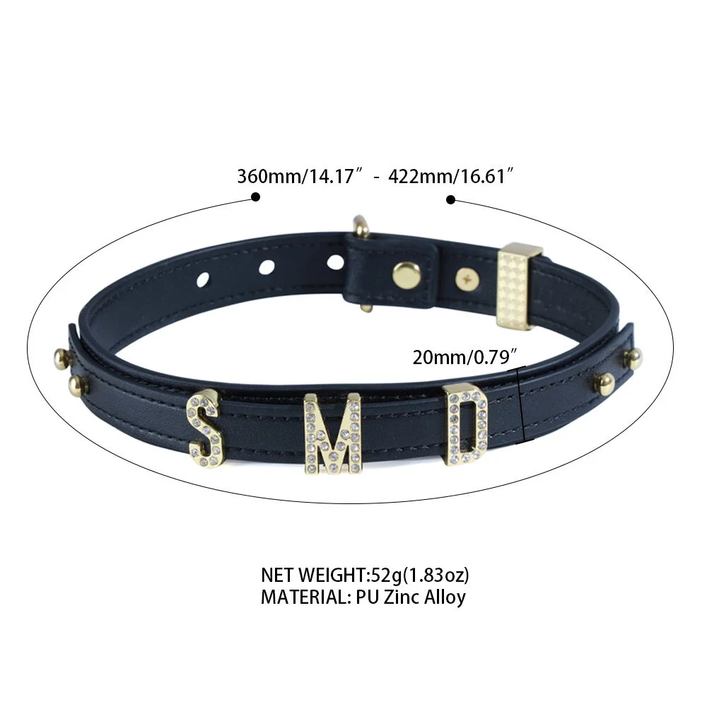 Нашийник LOCKINK Dark DIY Alphabet Collar для стильного вигляду