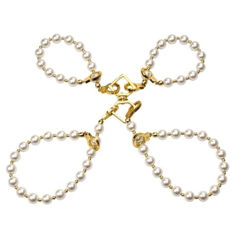 Перлинні наручники та поножі LOCKINK для романтичних моментів