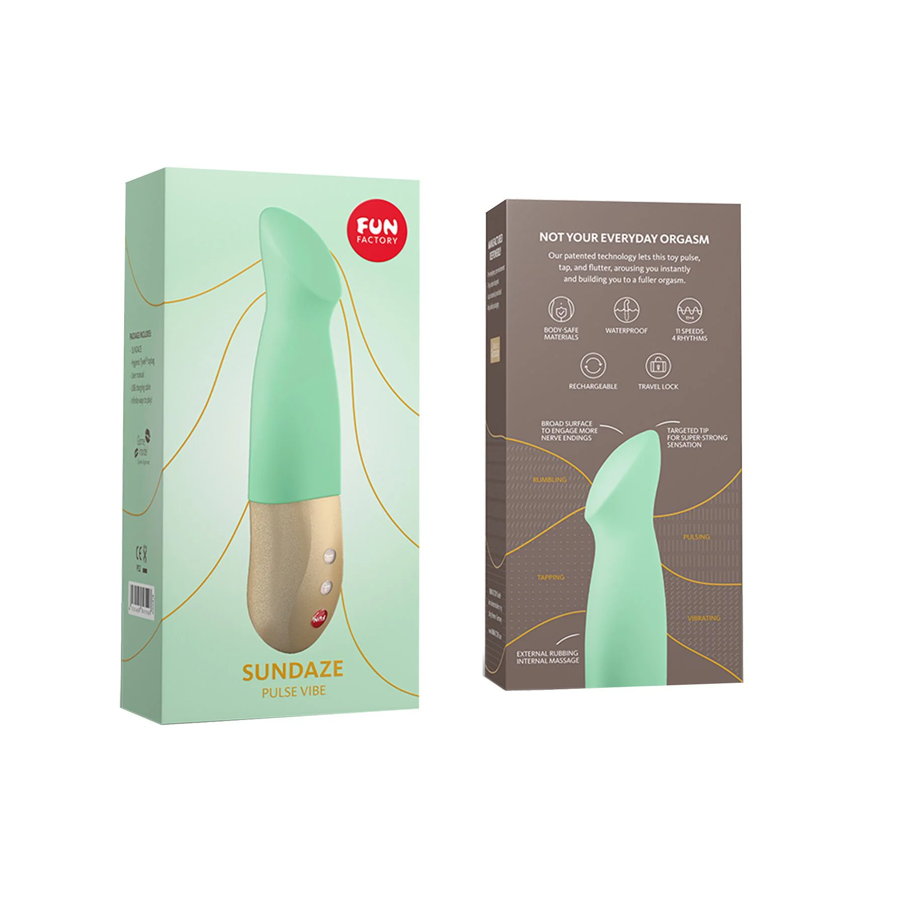 Вібратор-пульсатор Fun Factory SUNDAZE pistachio - Зображення 11