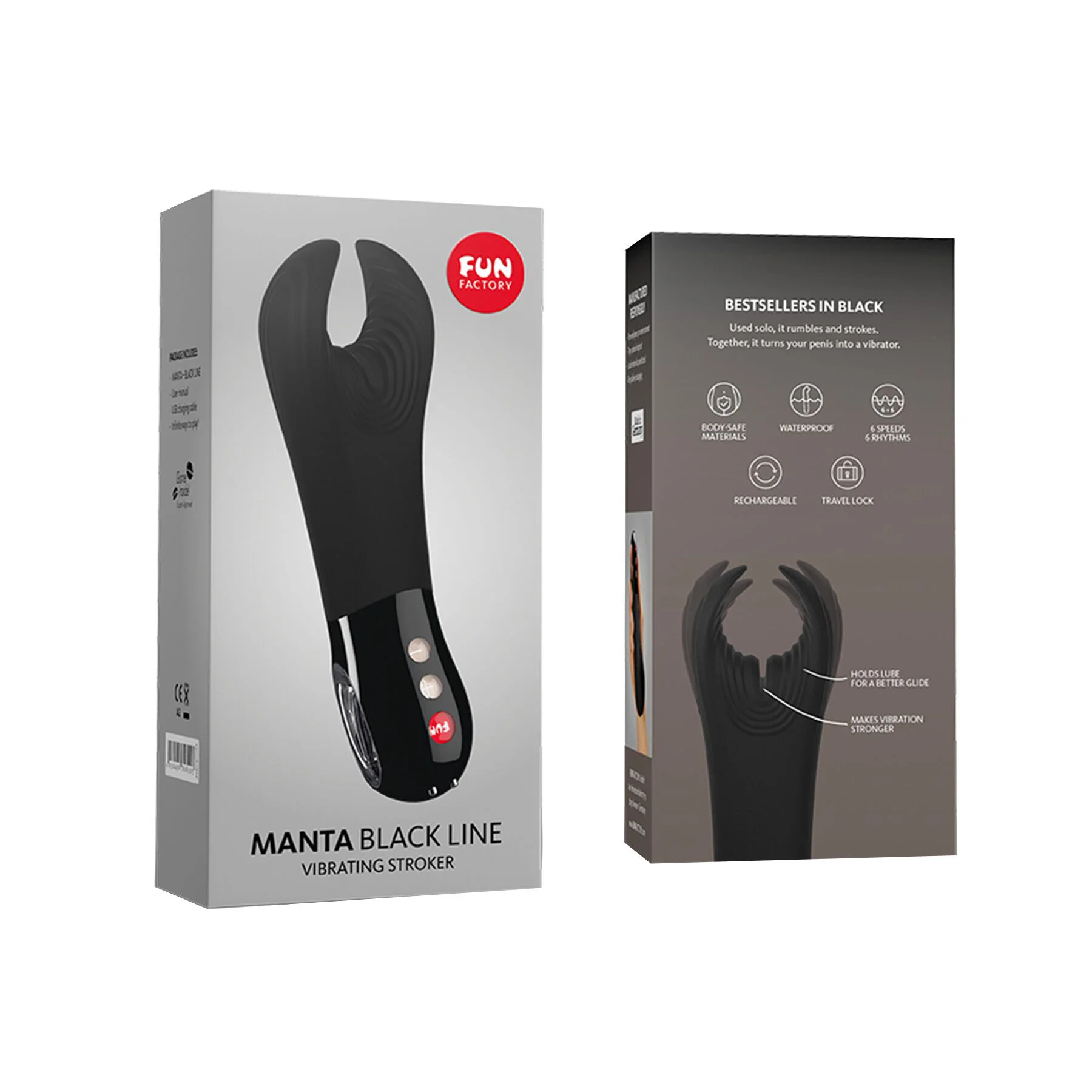 Вібратор для пеніса Fun Factory MANTA black, підходить для парних ігор - Зображення 12