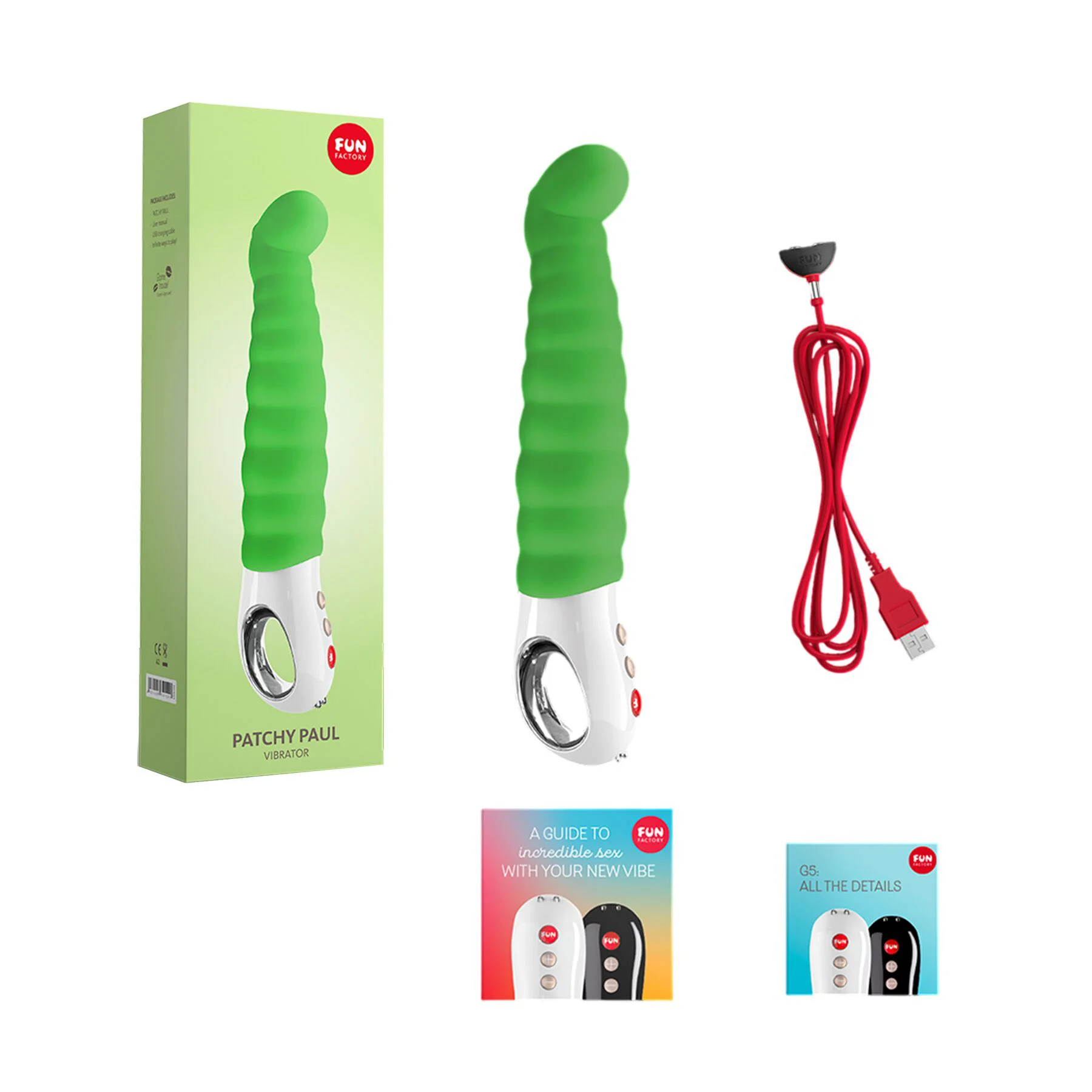 Вібратор точки G Fun Factory PATCHY PAUL fresh green, гнучкий, 12 режимів - Зображення 19