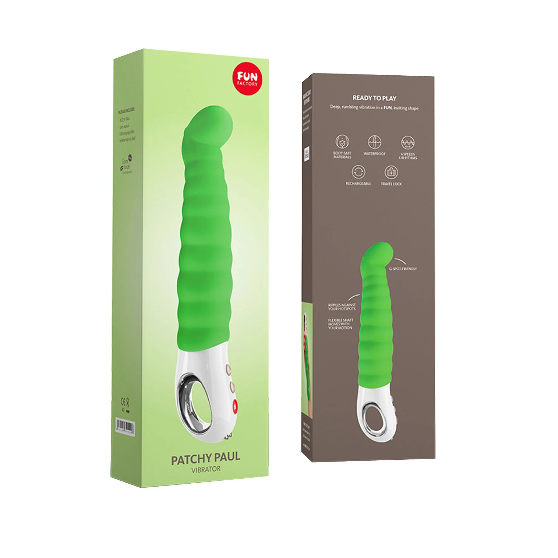 Вібратор точки G Fun Factory PATCHY PAUL fresh green, гнучкий, 12 режимів - Зображення 21