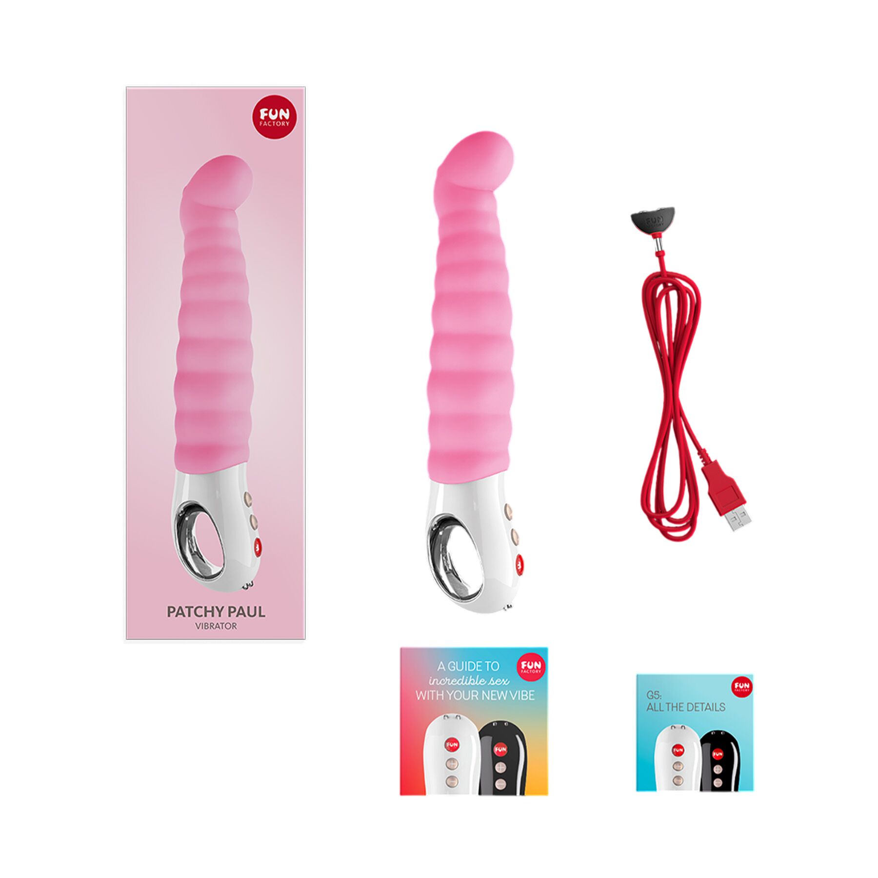 Вібратор точки G Fun Factory PATCHY PAUL candy rose, гнучкий, 12 режимів - Зображення 6