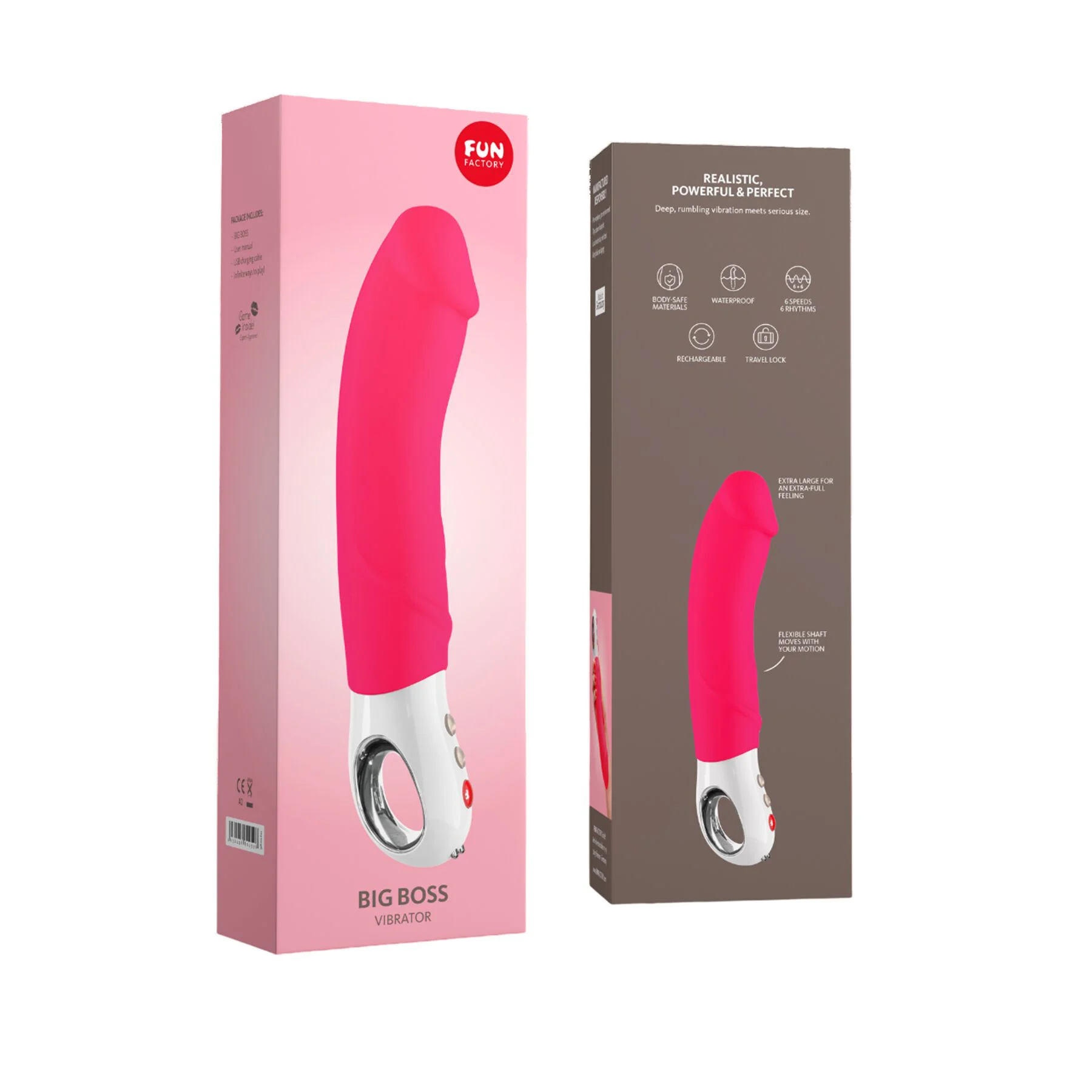 Вібратор для точки G Fun Factory BIG BOSS pink, дуже потужний, 23,5 см - Зображення 20