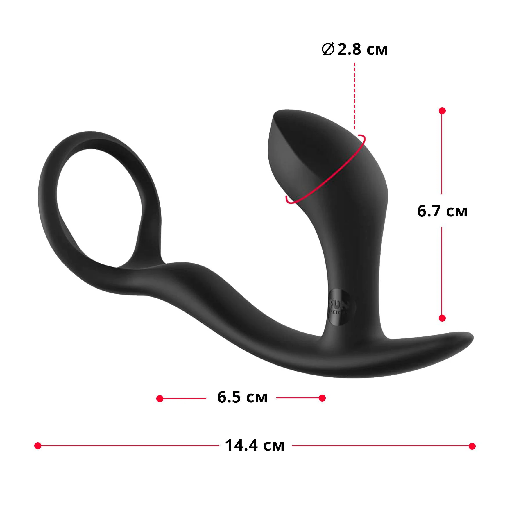 Анальна пробка з ерекційним кільцем Fun Factory BOOTIE RING slate - Зображення 9