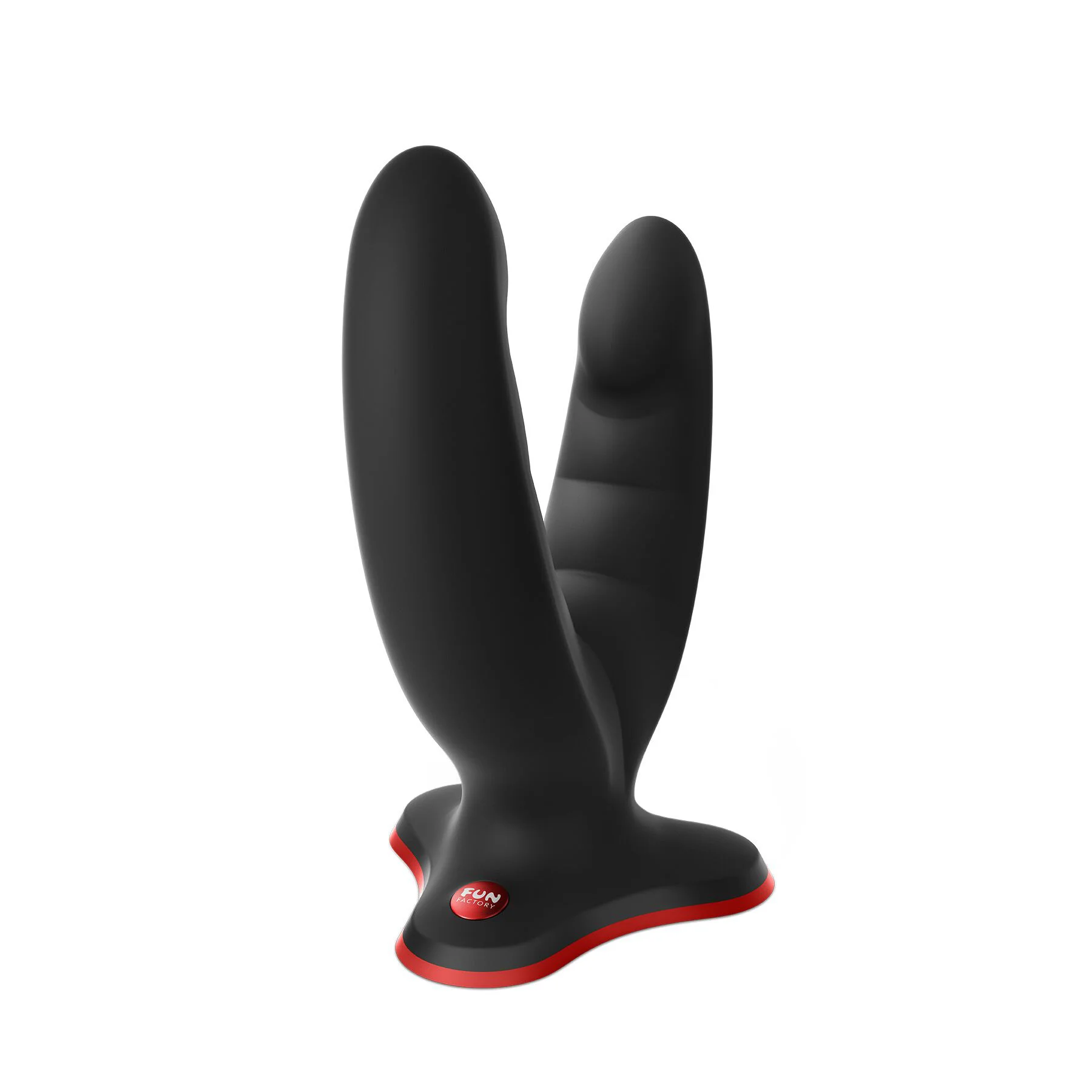 Подвійний фалоімітатор Fun Factory RYDE black, гнучкі стовбури, присоска - Зображення 8