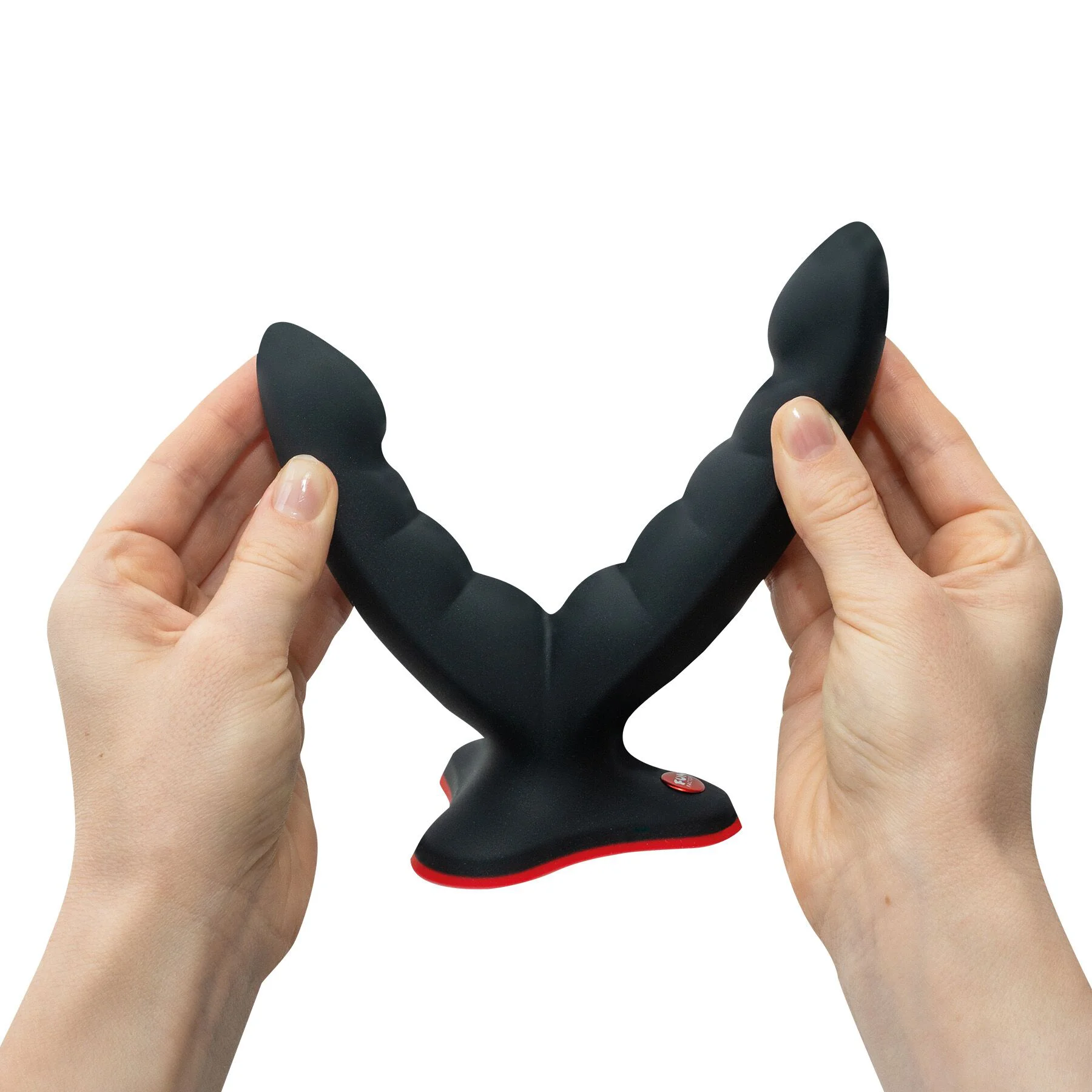 Подвійний фалоімітатор Fun Factory RYDE black, гнучкі стовбури, присоска - Зображення 18