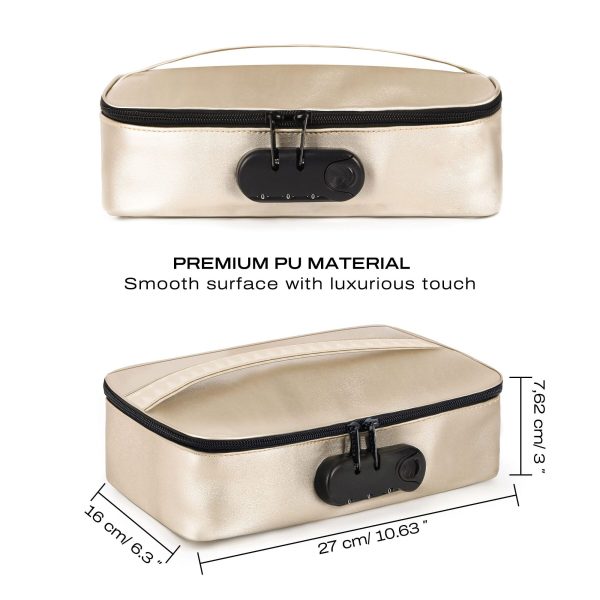Кейс для іграшок Dorcel DISCREET BOX LUXURY GOLD, кодовий замок, 27×16×7,62 см - Зображення 6