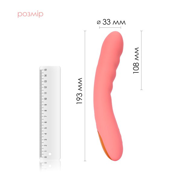 Смарт-вібратор з пульсацією Svakom Ava Neo Peach Pink, 15 режимів роботи, водонепроникний - Зображення 3