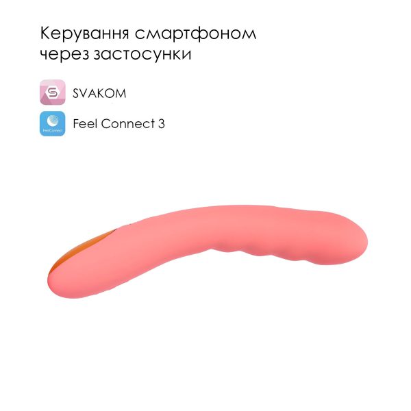 Смарт-вібратор з пульсацією Svakom Ava Neo Peach Pink, 15 режимів роботи, водонепроникний - Зображення 2