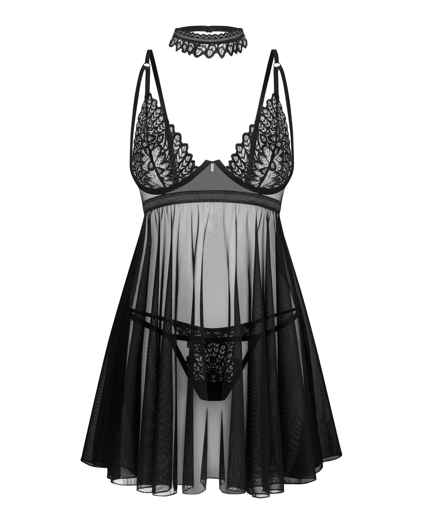 Бебі-дол Obsessive Donarella babydoll & thong XL/2XL - Зображення 8