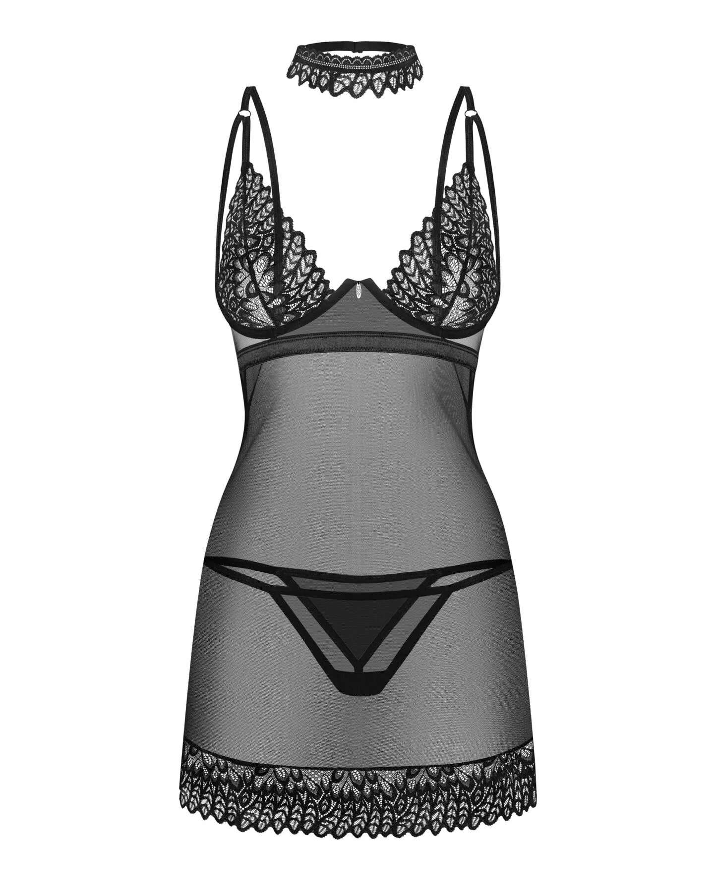 Інтимний комплект Obsessive Donarella chemise & thong XL/2XL