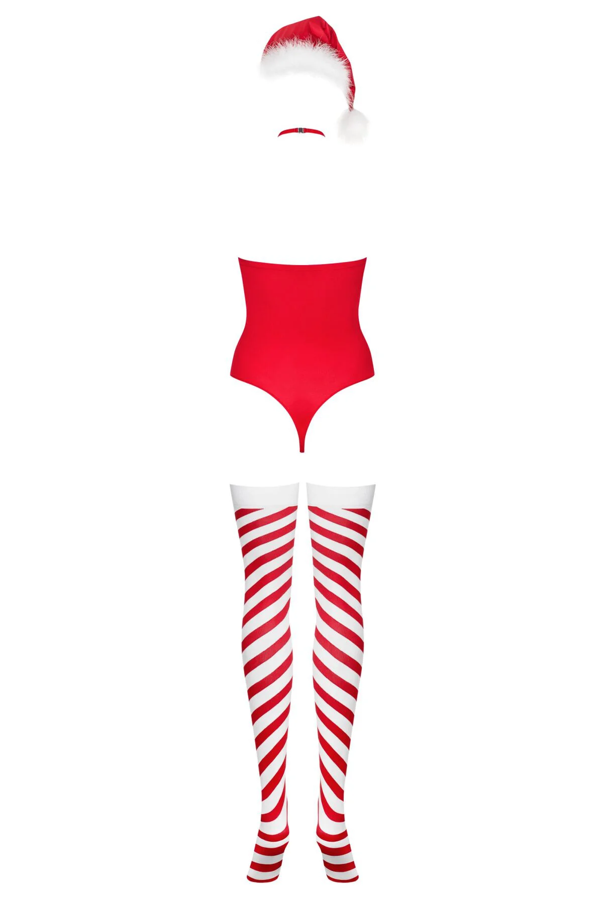 Елегантне боді Obsessive Kissmas червоне S/M - чудовий вибір - Зображення 9