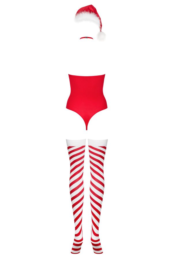 Боді Obsessive Kissmas teddy red L/XL - Зображення 4