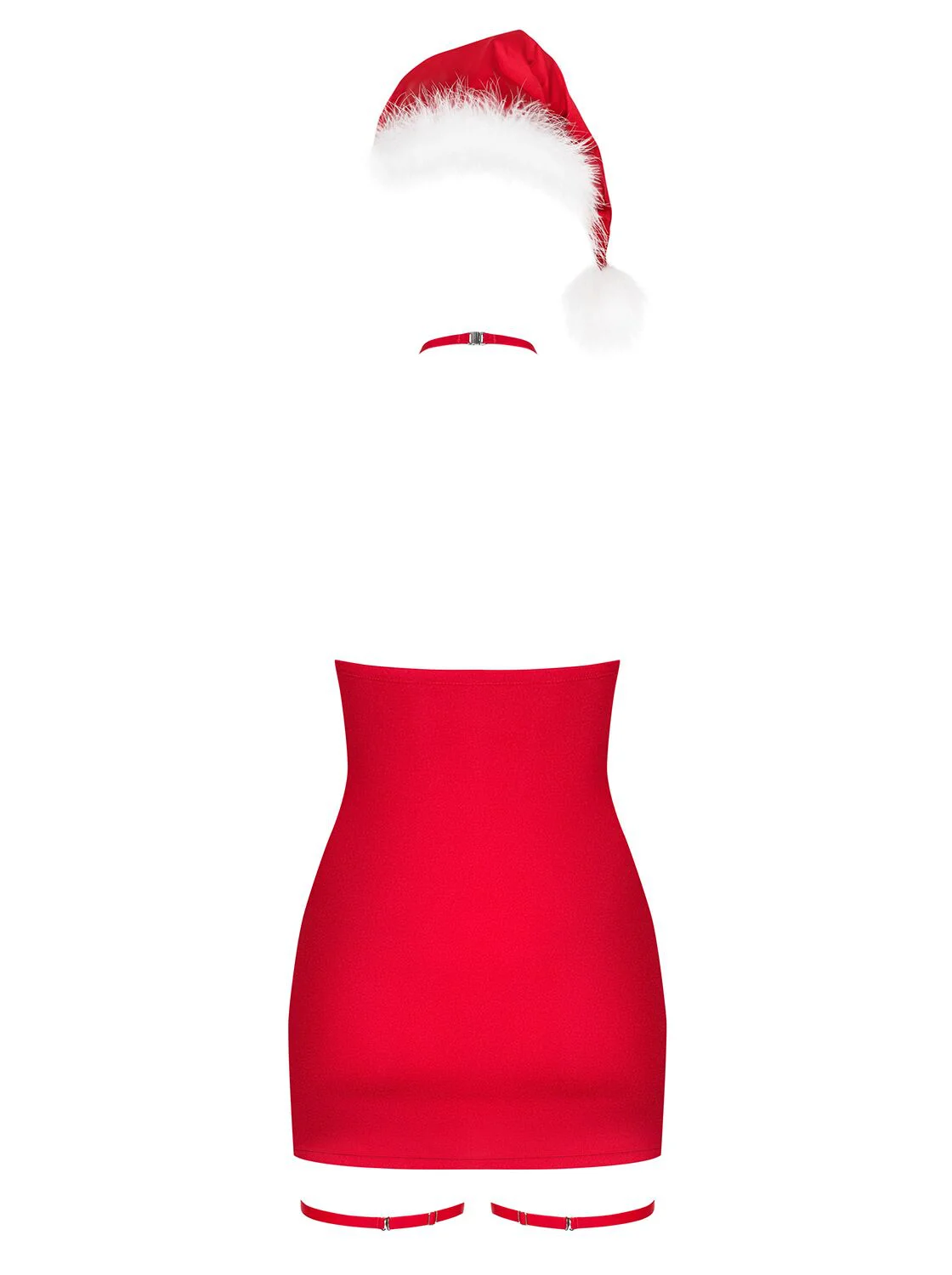 Червона сорочка Obsessive Kissmas chemise 2XL/3XL для особливих моментів