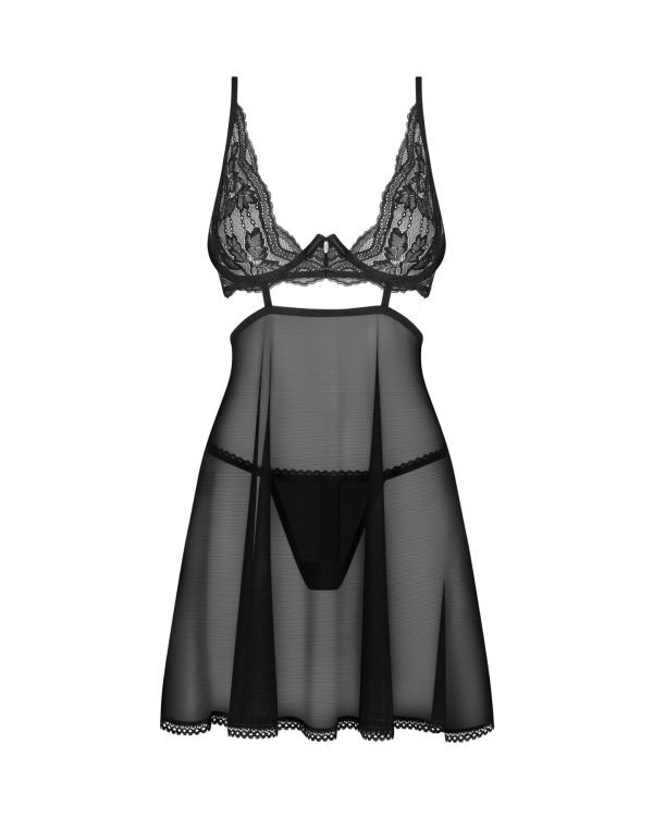 Бебі-дол Obsessive Nutris babydoll & thong XS/S - Зображення 3