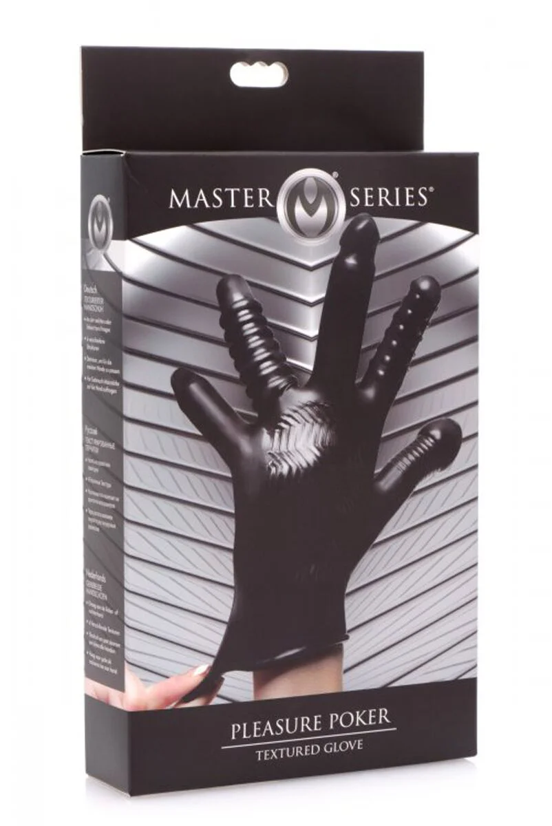 Рукавичка Master Series Pleasure Poker з текстурами для масажу
