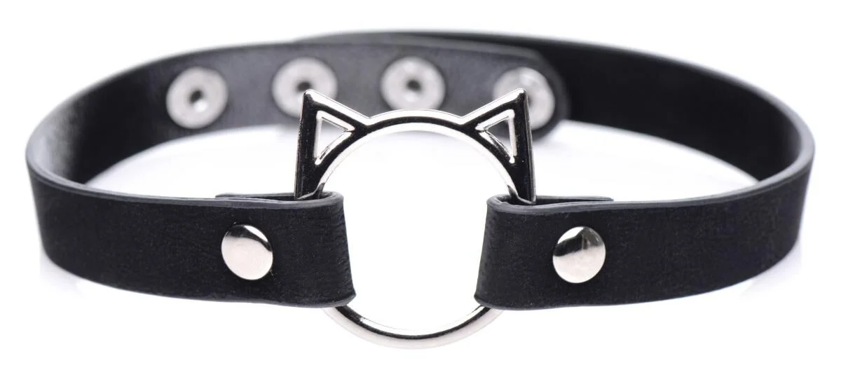 Чокер Master Series Kinky Kitty Ring Slim - Чорний, елегантний дизайн