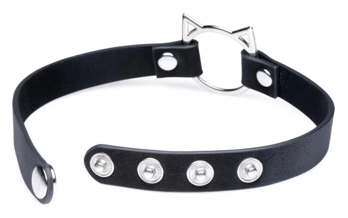 Чокер Master Series Kinky Kitty Ring Slim - Чорний, елегантний дизайн