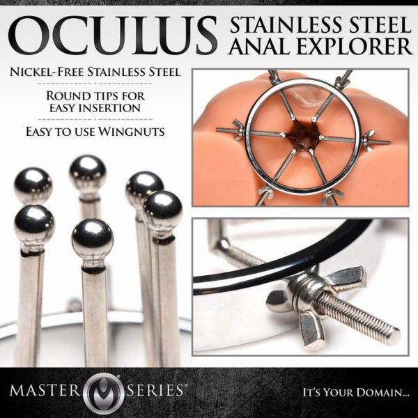 Анальний розширювач Master Series Oculus Stainless Steel Anal Explorer - Зображення 7