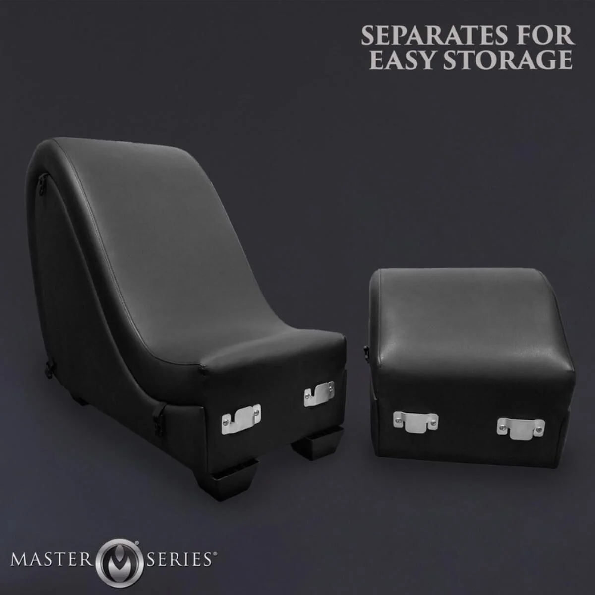 Інтимне крісло з подушками Master Series Kinky Lounge - Чорне