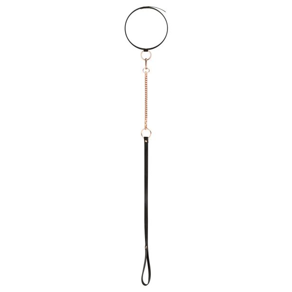 Нашийник з повідцем Rosy Gold - Collar with Leash - Black - Зображення 4