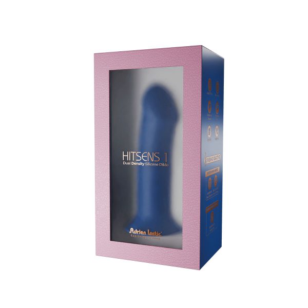 Двошаровий дилдо Adrien Lastic Hitsens 1 Blue, підходить для страпона, діаметр 4,5 см, довжина 17,7 см - Зображення 2