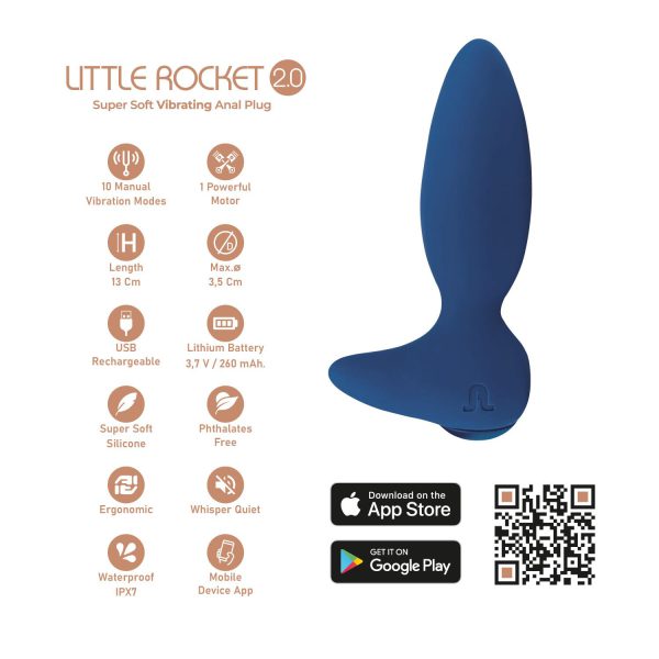 Анальна смарт-вібропробка Adrien Lastic Little Rocket 2.0, 10 режимів, подвійний силікон - Зображення 5
