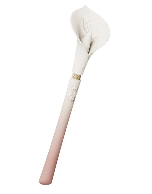 Розкішний вібромасажер Zalo – Calla Blossom Pink, двосторонній, 2 мотори - Зображення 2