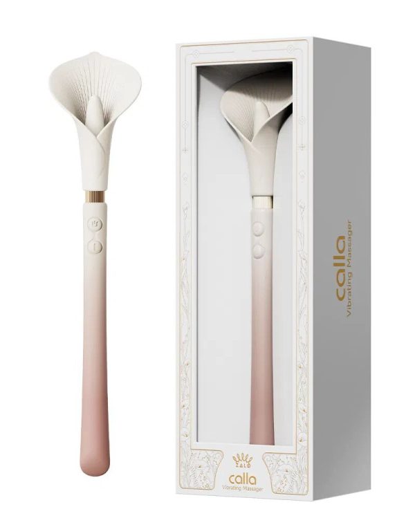 Розкішний вібромасажер Zalo – Calla Blossom Pink, двосторонній, 2 мотори - Зображення 8