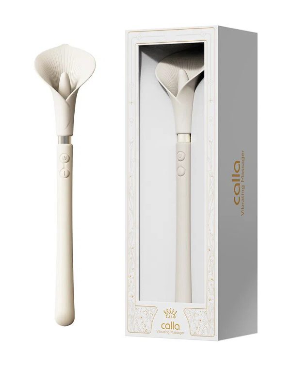Розкішний вібромасажер Zalo – Calla Ivory White, двосторонній, 2 мотори - Зображення 8