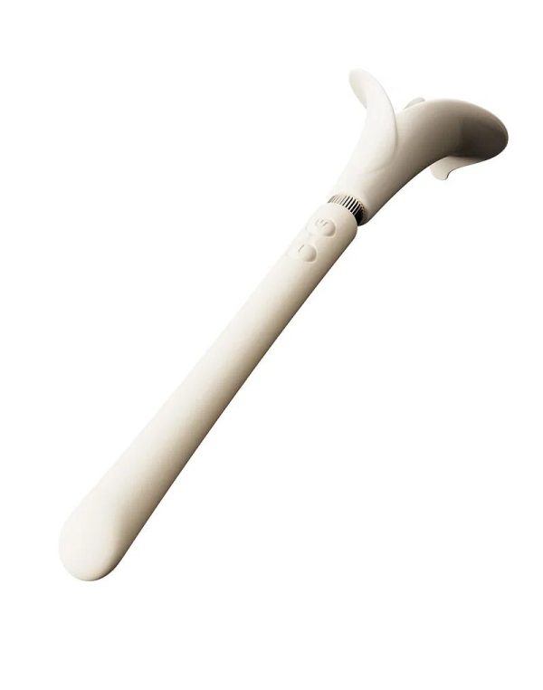Розкішний вібромасажер Zalo – Calla Ivory White, двосторонній, 2 мотори - Зображення 3