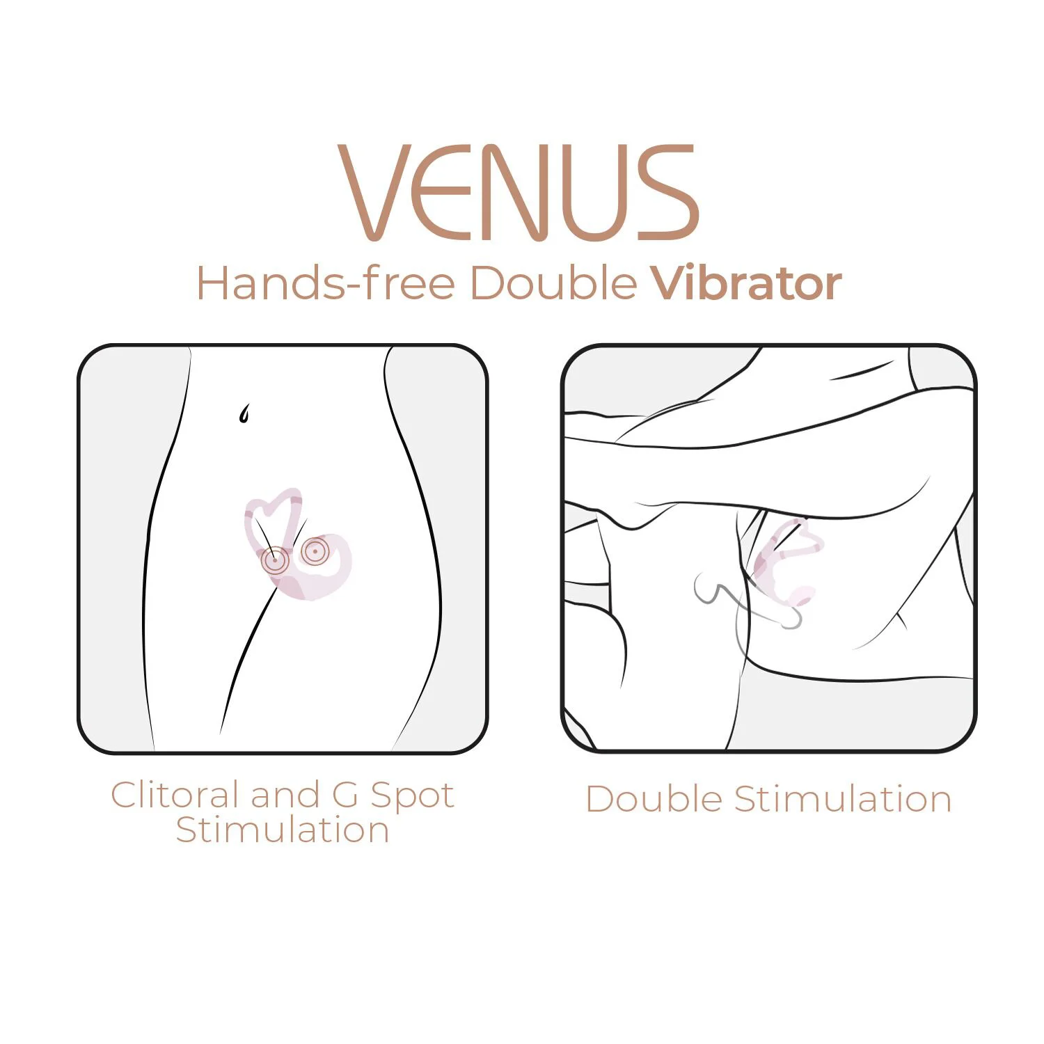Смарт-вібратор для пар Adrien Lastic Venus з APP, 10 режимів