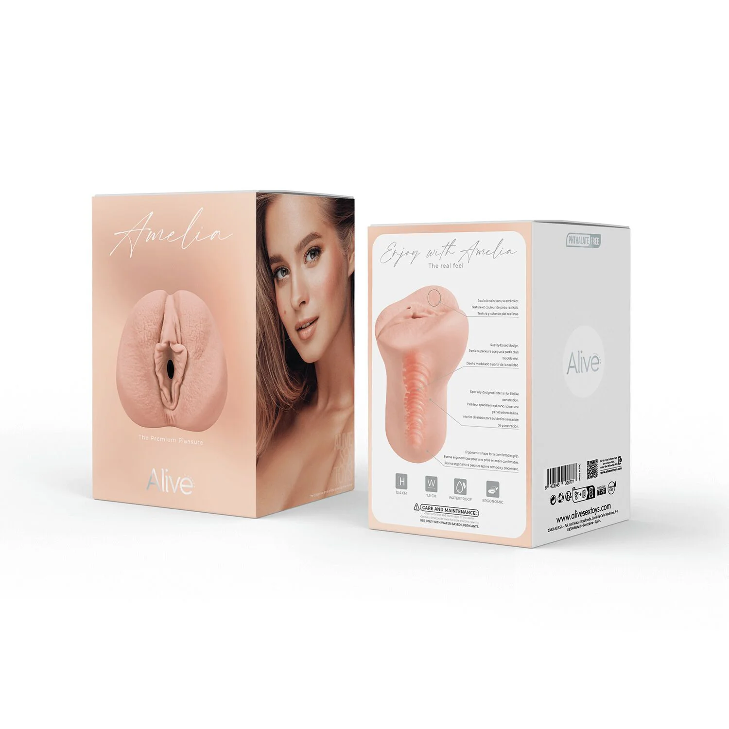 Мастурбатор-вагіна Alive Amelia Super Realistic Masturbator S Flesh, реалістичний канал - Зображення 14