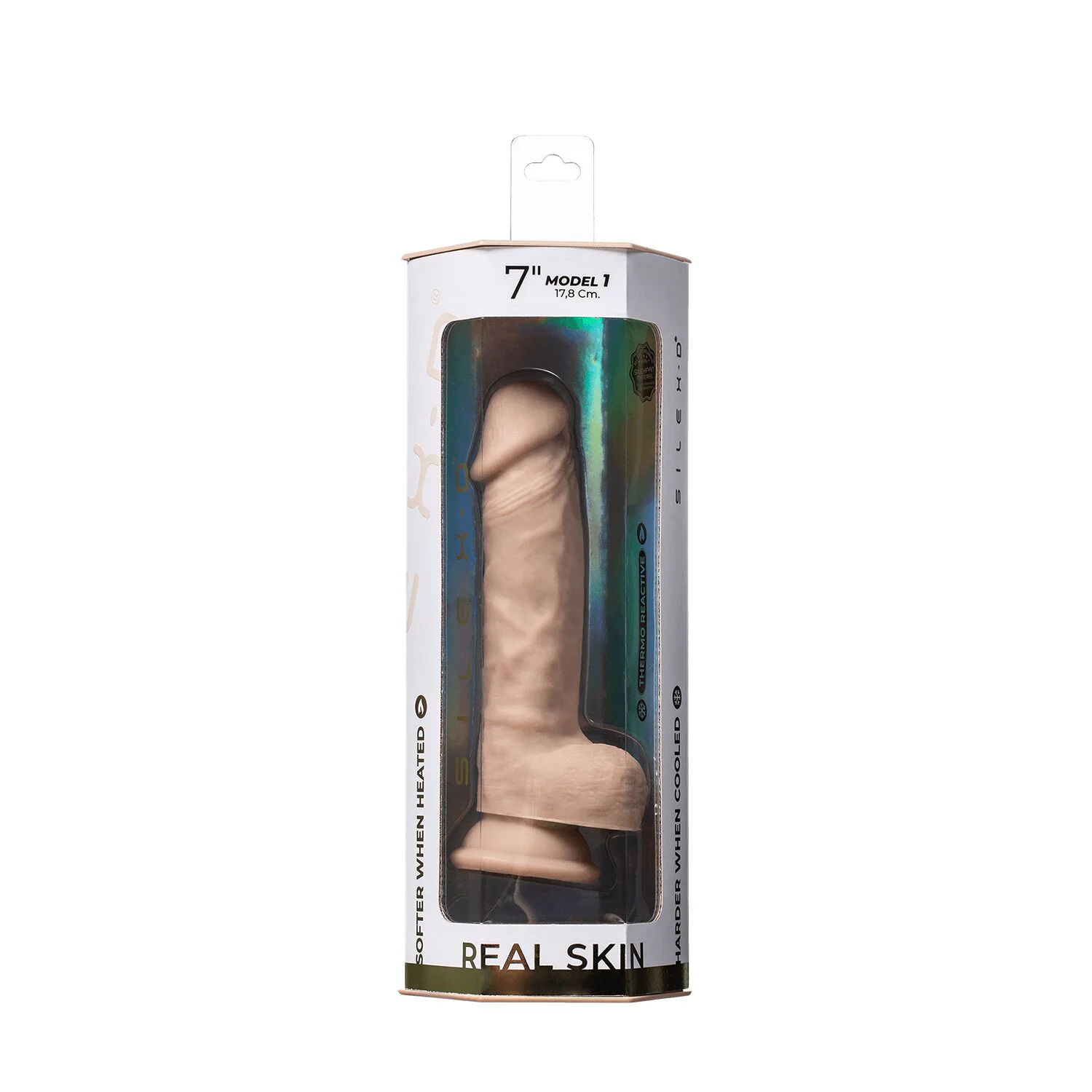 Фалоімітатор SilexD Johnny Real Skin Flesh, суперреалістичний, присоска