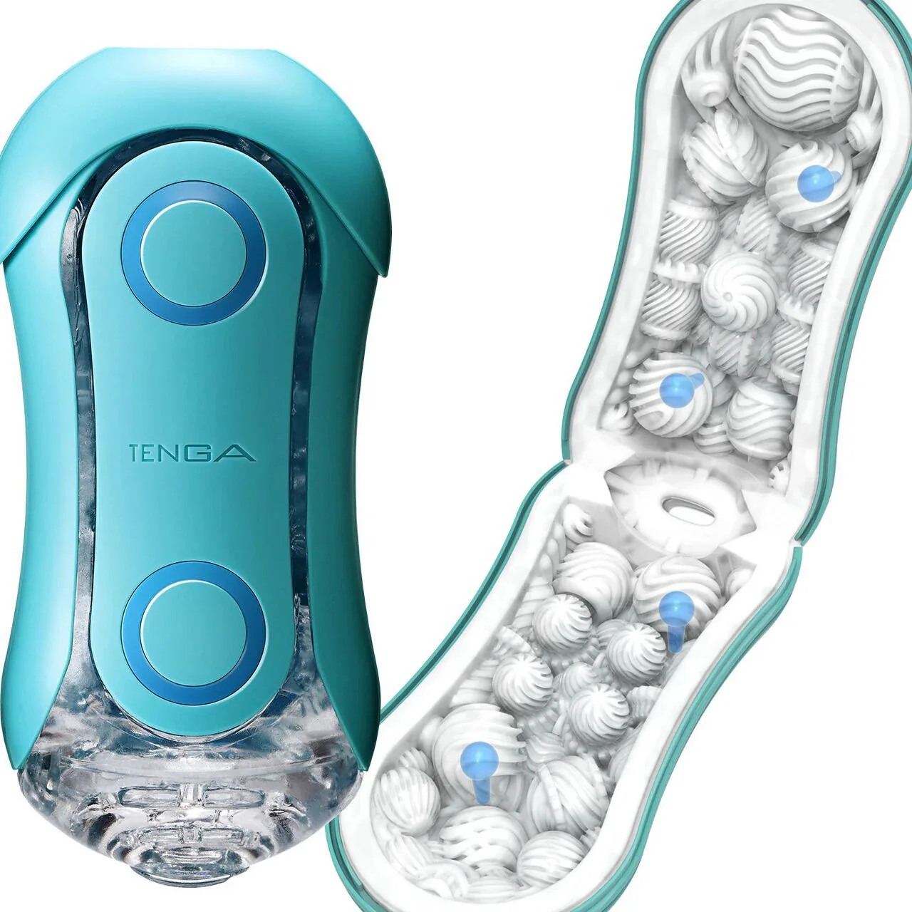 Мастурбатор Tenga Flip Orb Ocean Blue з регулюванням тиску