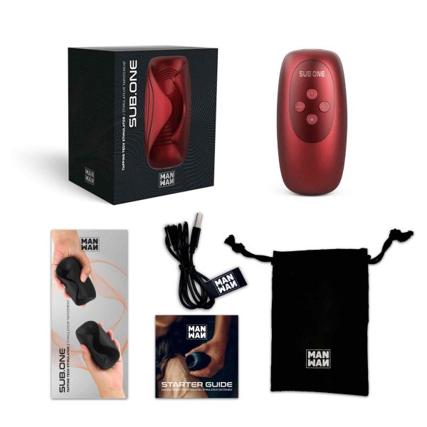 Мастурбатор з вібрацією Manwan SUB.ONE Velvet Red - Зображення 6