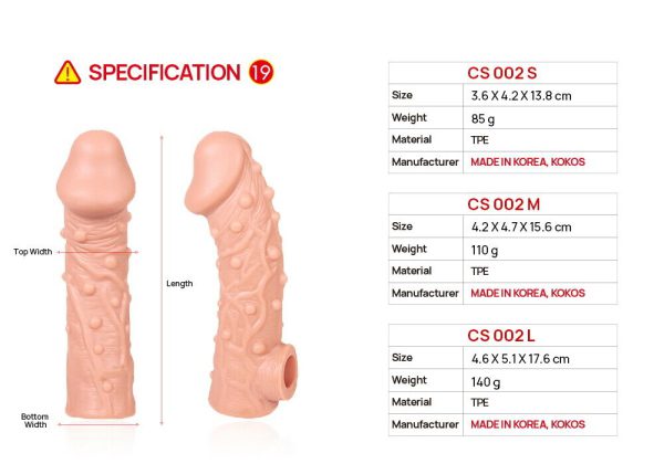 Насадка на член Kokos Cock Sleeve CS 002 L - Зображення 5