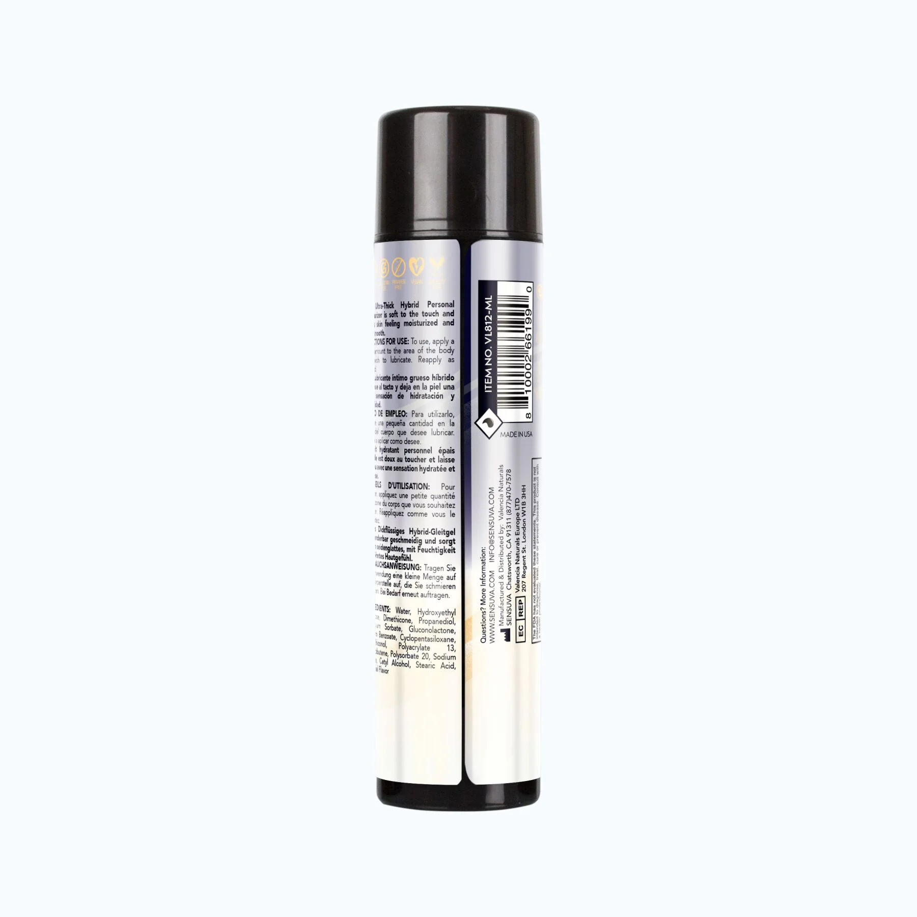 Гібридна анальна змазка Sensuva UltraThick, 150 мл