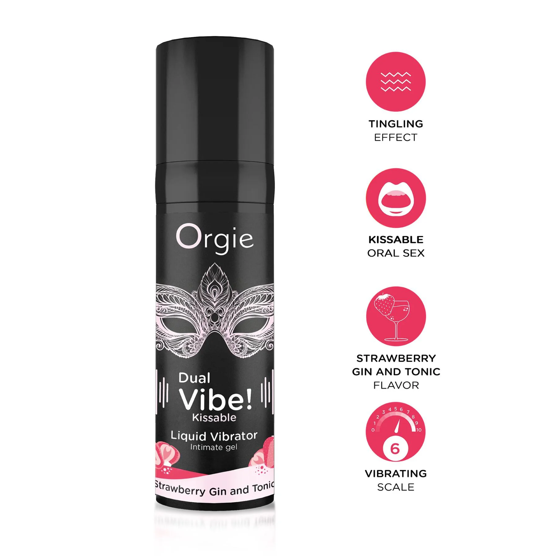 Orgie Dual Vibe Strawberry Gin & Tonic Liquid Vibrator 15ml