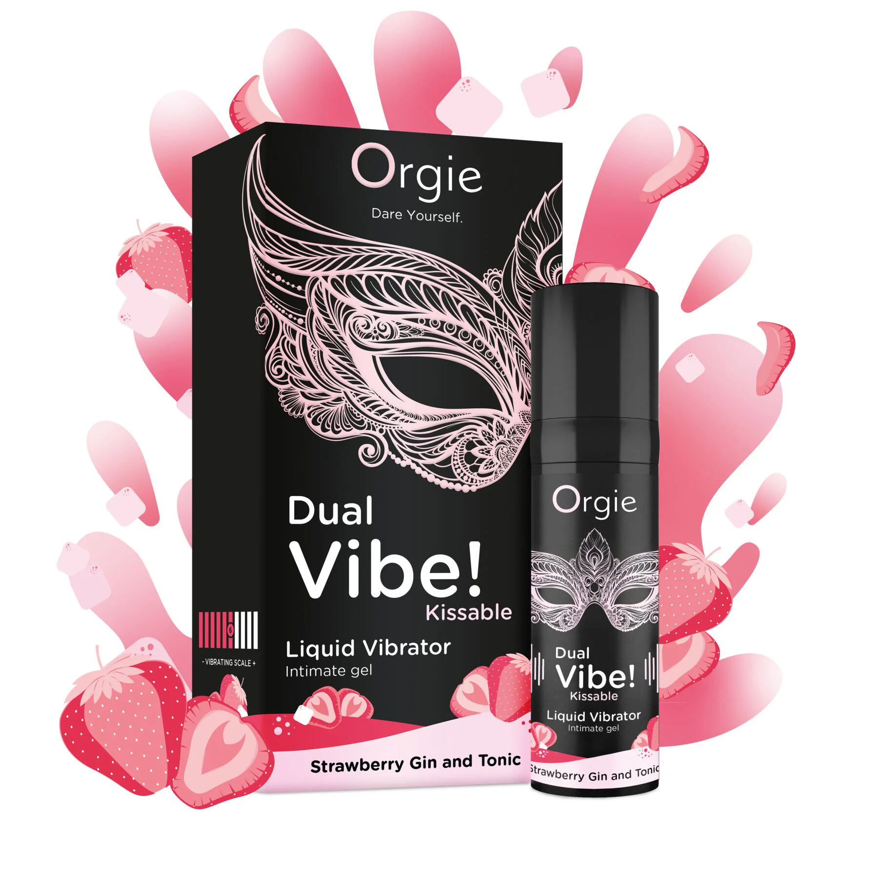 Orgie Dual Vibe Strawberry Gin & Tonic Liquid Vibrator 15ml